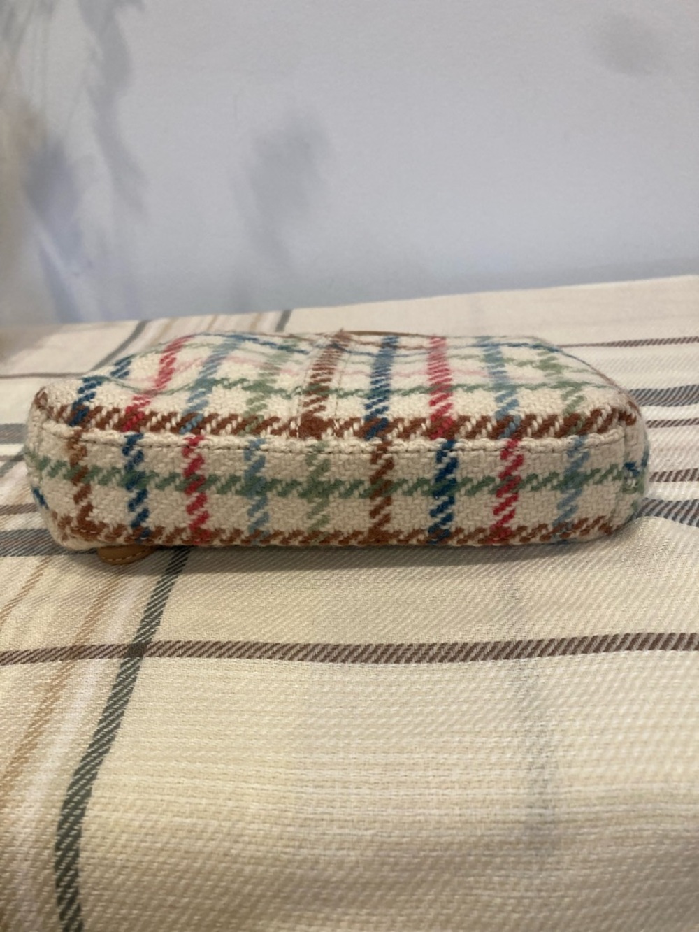 Coach Hampton Plaid Wool Tattersall Wristlet Clutch Wallet - Picture 5 of 11